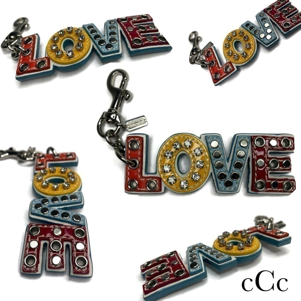 Coach LOVE Letters Vintage Rare Keychain Fob EUC - Picture 2 of 2